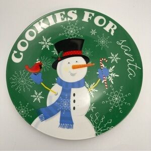 Royal Norfolk Cookies for Santa snowman plate